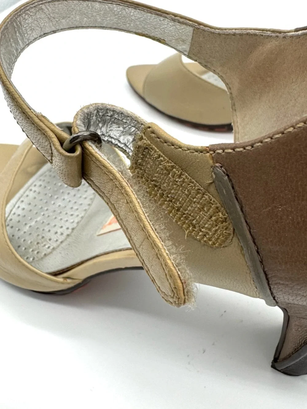 Tsubo SHALA Leather Open Toe Mary Jane Heels Sz 9 brown tan